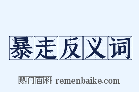 暴走反义词是什么意思的图片